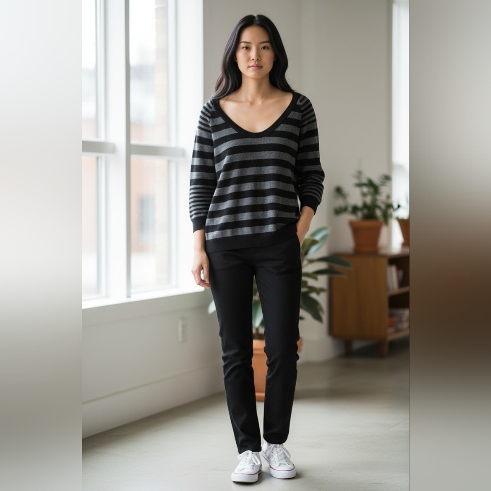 GAP Women’s Crew Neck Striped Sweater
